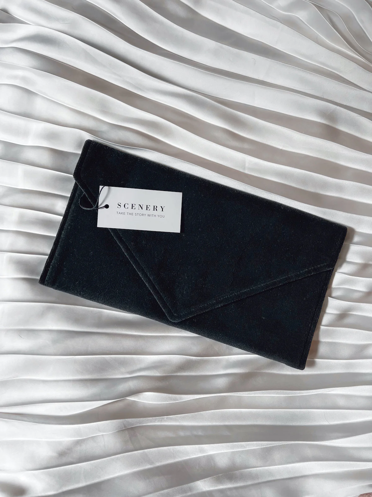 Hand Painted "For Good" Bag on Envelope Clutch - Image 3