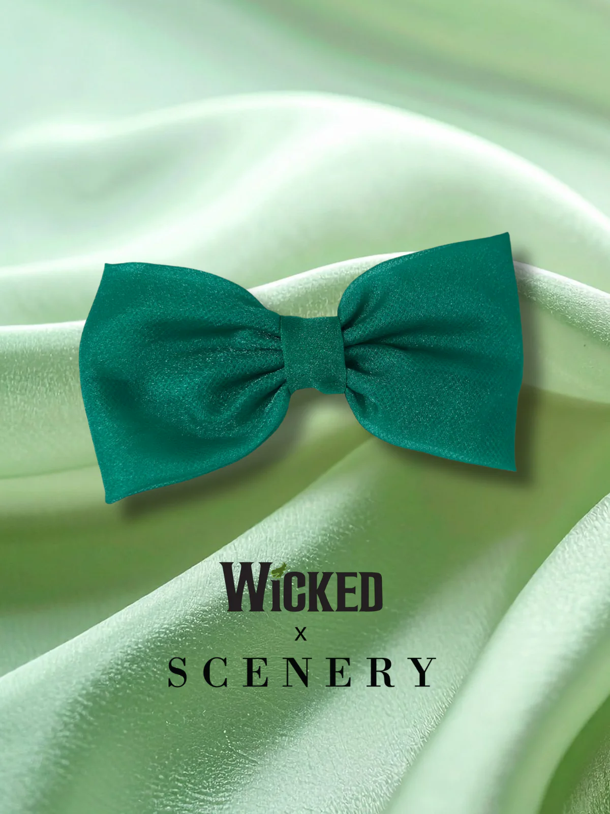 WICKED x Scenery: Emerald City Hair Bow (dark green sparkle)